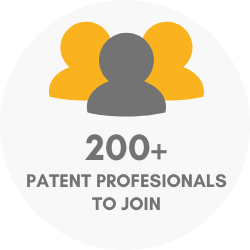 100+ patent professionals